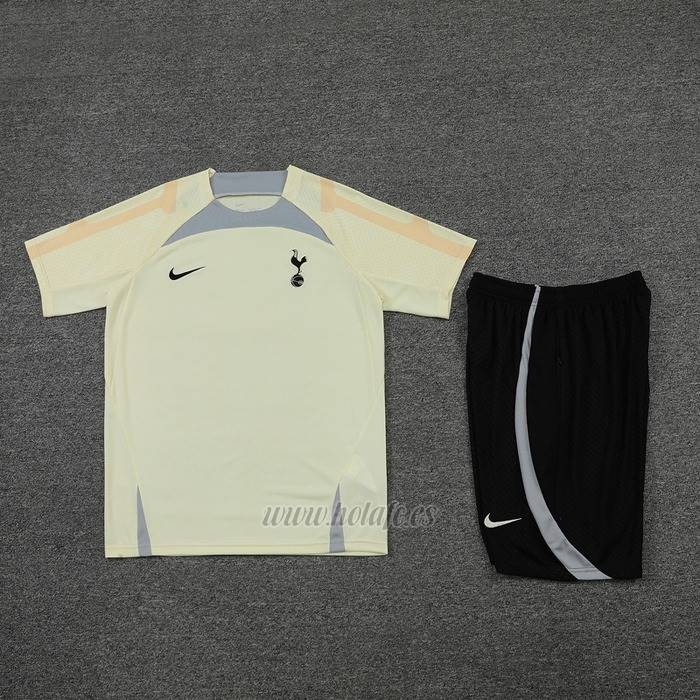 Chandal del Tottenham Hotspur Manga Corta 2022-2023 Beige - Pantalon Corto
